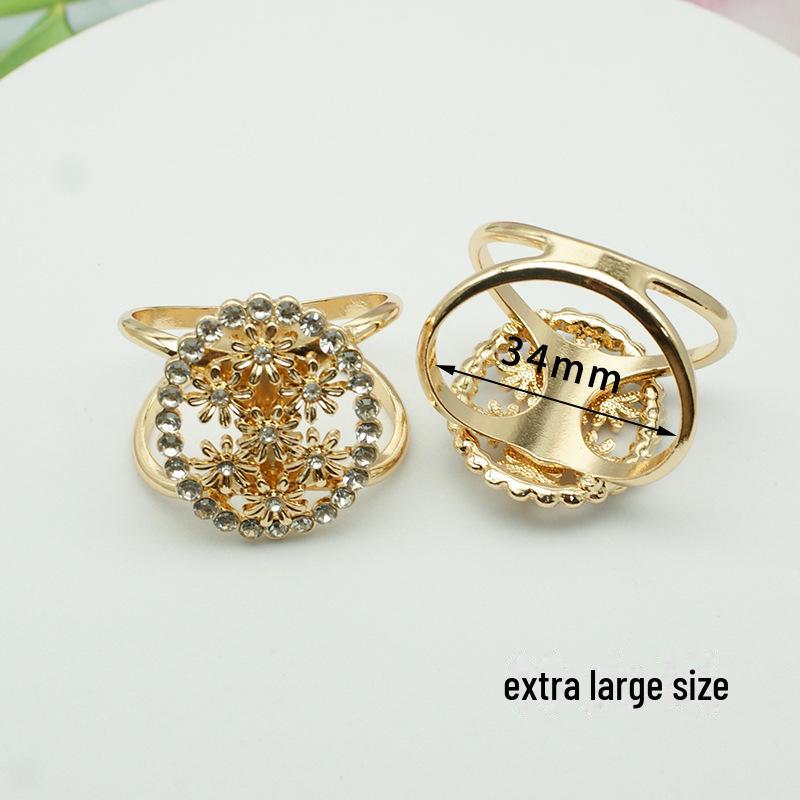 Elegancki perłowy kwadratowy szalik i klamra do płaszcza - wielofunkcyjny dodatek