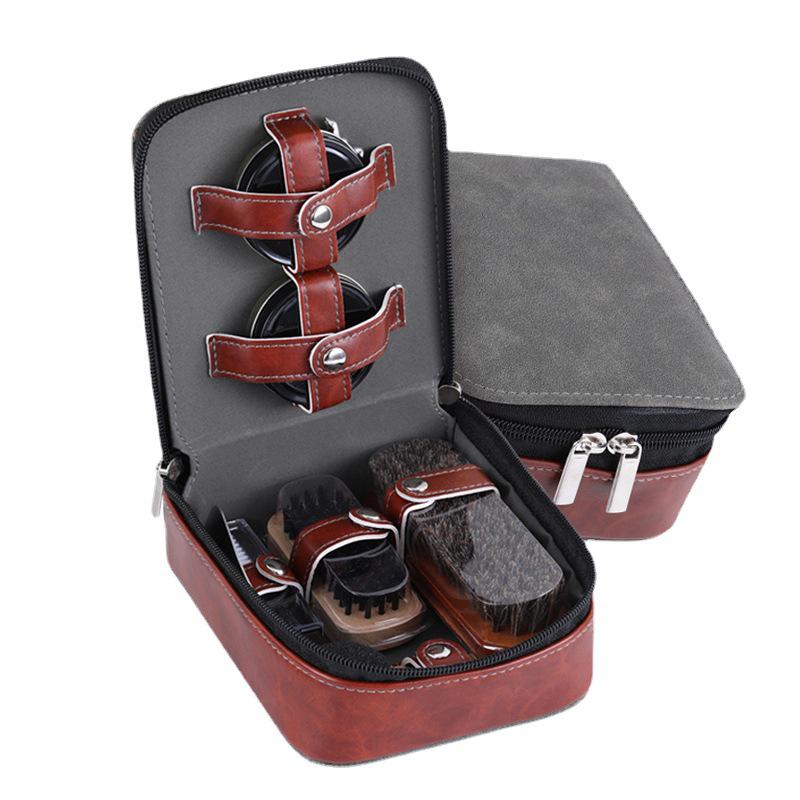 11-Piece Horsehair Shoe Polish and Leather Care Kit