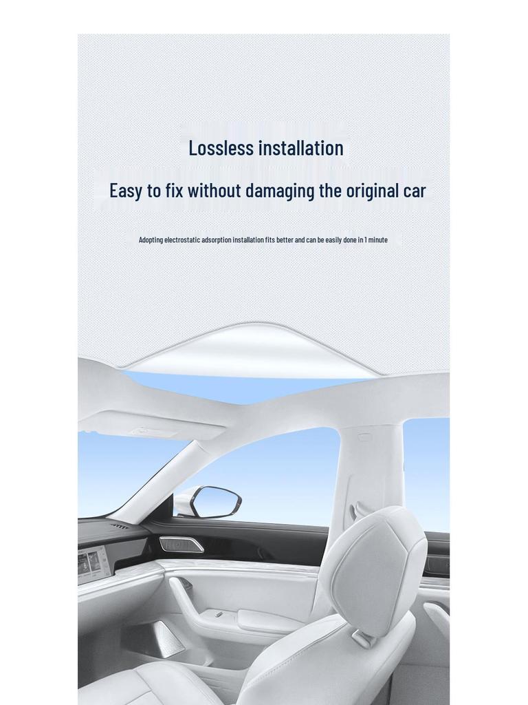 Nezha GT 23 Sunroof Sunshade: Static Heat Insulation, Sun Protection, Privacy, Opaque