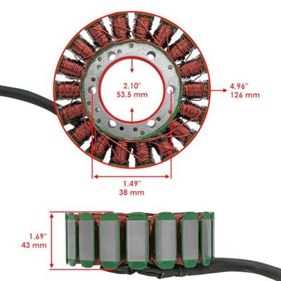 Stator kompatibel med Honda 1300C Vtx1300C Vtx1300R Vtx1300S Vtx1300T 20052009 til motorcykel elektrisk system opgradering høj e