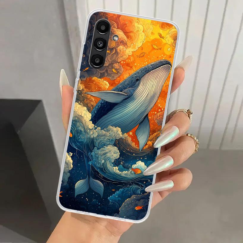 Humpback Whale Sea Giant Phone Case for Samsung Galaxy A17 A16 A37 A26 A36 A57 A56 A15 A25 A35 A55 A14 A24 A34 A54 A13 A23 A33 A