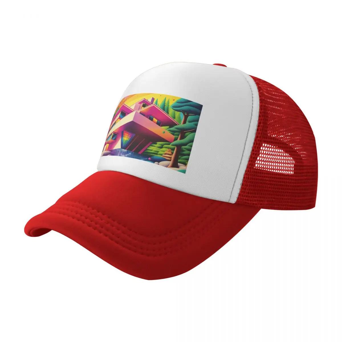 

Rainbow Fallingwater ARTchitecture Baseball Cap Beach Icon Sun For Women 2025 Mens