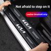 AANI1 Carbon Fiber Door Sill Protector Leather Vinyl Stickers For Kia Rio Soul Cerato Soent Sportage Picanto K5 Forte Niro Morning