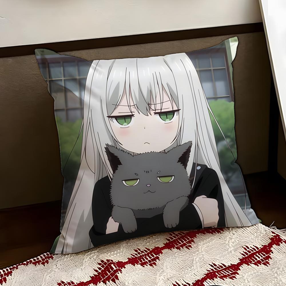 Uchi no Maid ga UUzasugiru Cushion Cover Reversible Soft Durable Pillow Cover Home Car MultiScene Use for Daily Comfort