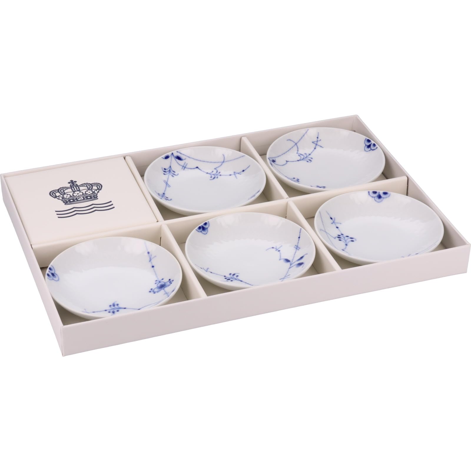 

Импортная тарелка ROYAL COPENHAGEN Blue Palmette, 10 см, 5 узоров, свадебный подарок, 1052404 [Обычный продукт] белый