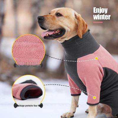 Winter Four-Legged Dog Clothes: Cold-Proof Cotton Apparel for Medium and Large Dogs