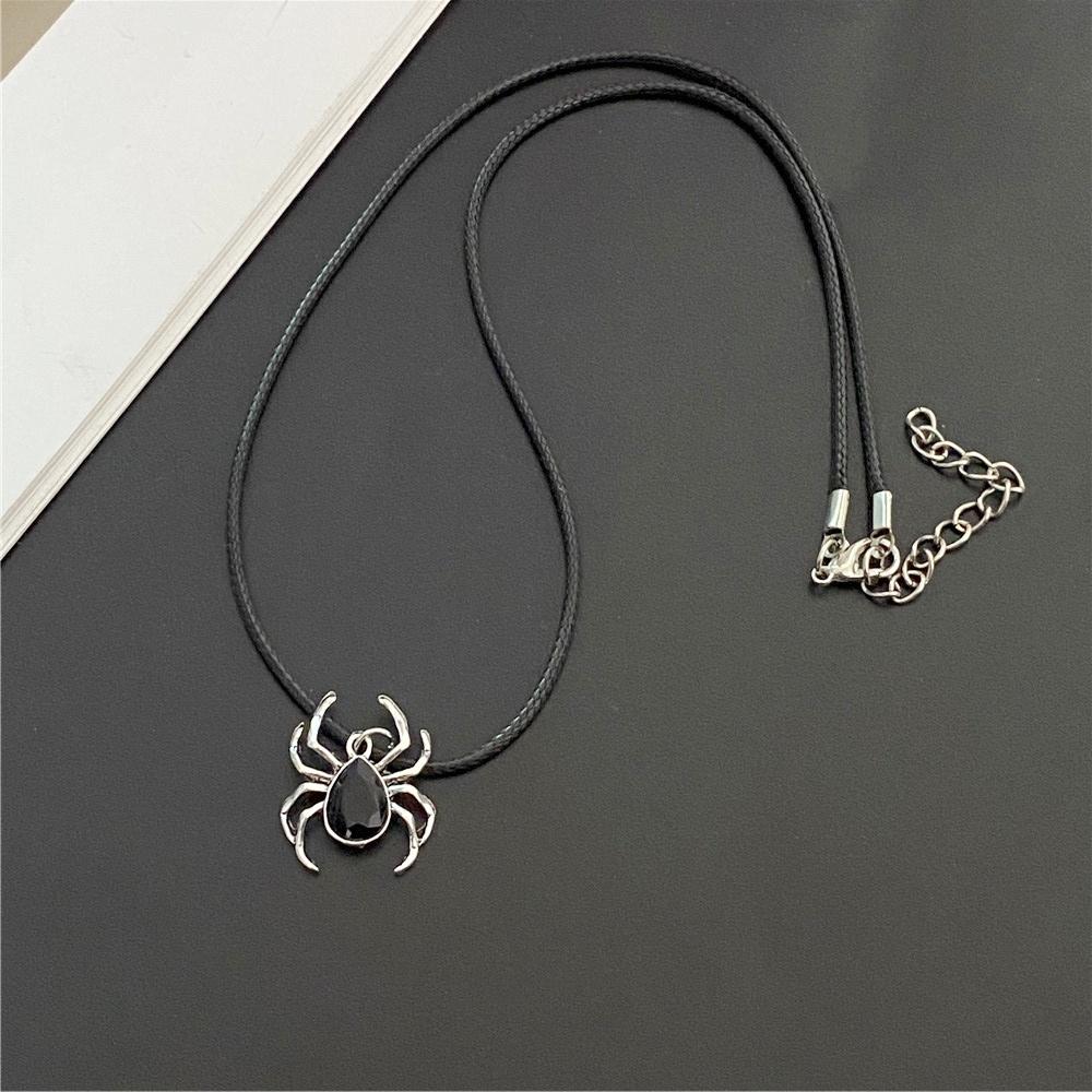 Men Necklace New Fashion Statement Male Female Necklace Rose Cross Spider Snake Pendant Pu Leather Chain Neck Zircon Wholesale