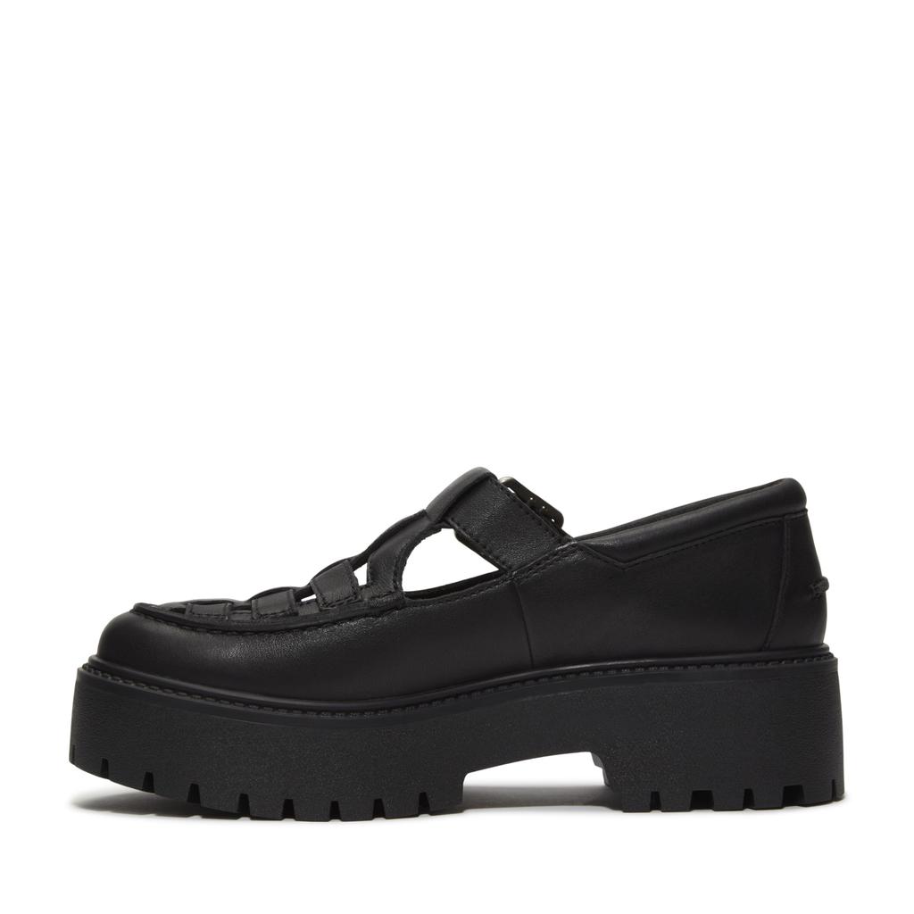 Timberland Stone Street Buckle Black Full Size Shoes, Women's, TB0A4188W021, Grain, 6.0 / 23.0cm