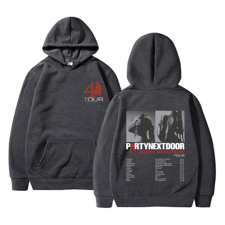 Rapper Partynextdoor PARTYNEXTDOOR 4 Tour Graphic Hoodie Real Woman Merch Tracksuit Men Women Hip Hop Vintage Oversized Hoodies