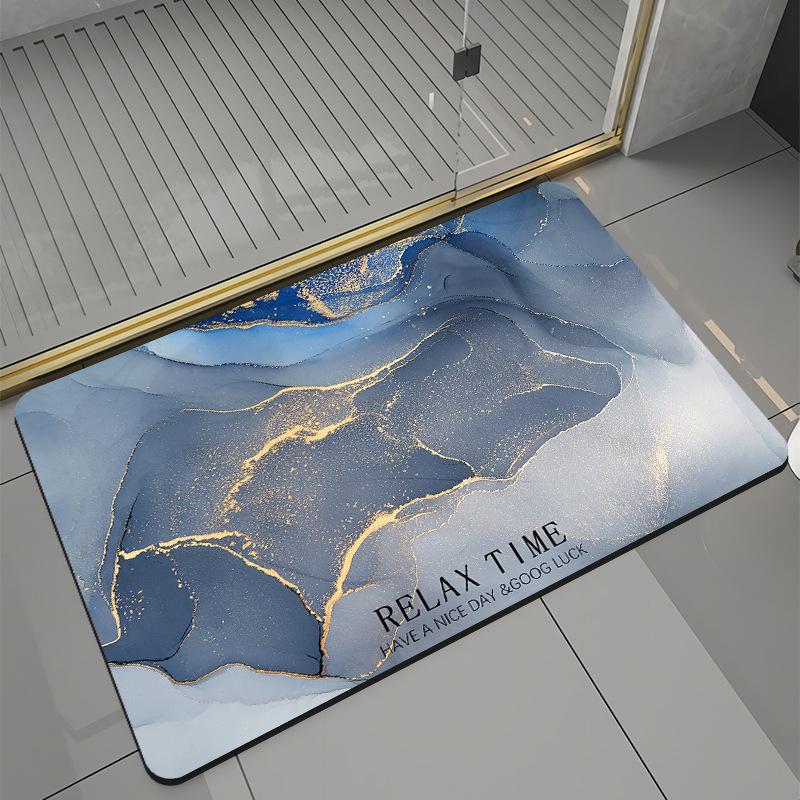 Bathroom Mats Front Door Mats Kitchen Mats Diatomite Mud Non-Slip Shower Rugs Quick Dry Machine Washable