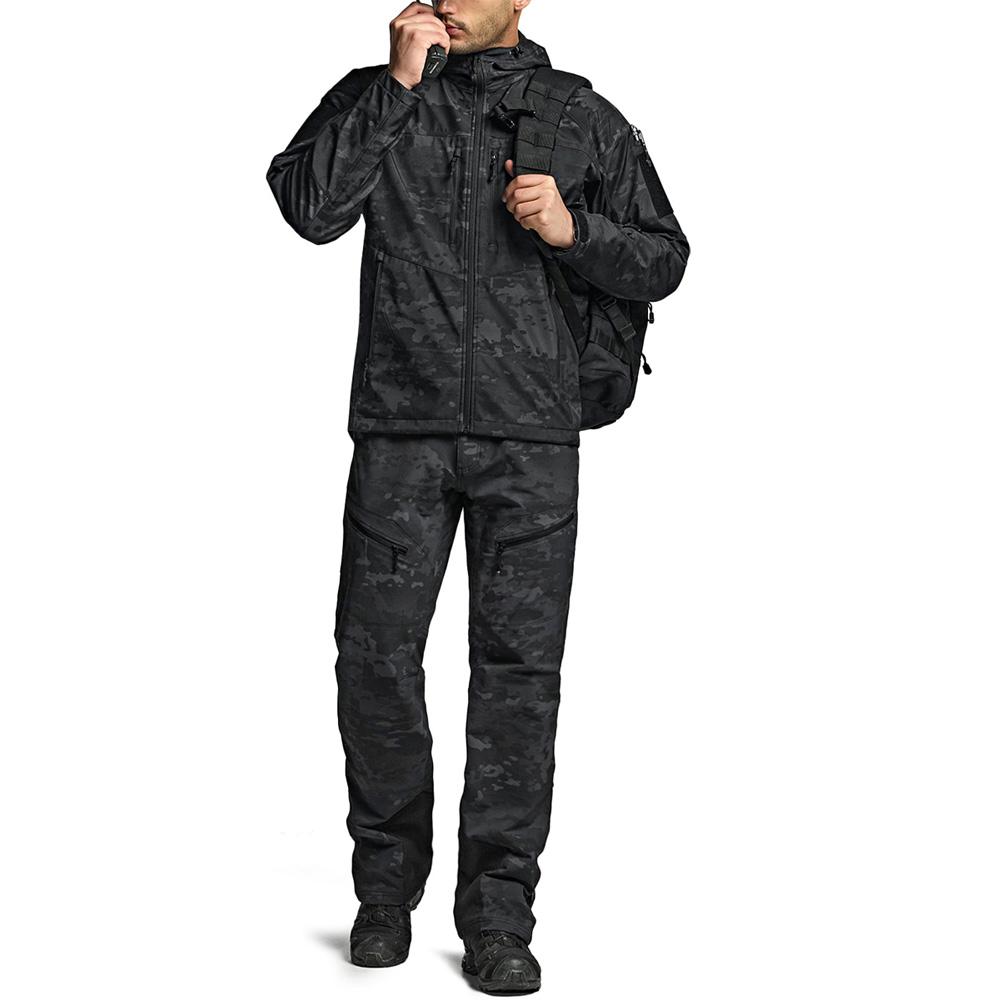 Ssikyual Teton Alpha Water-Repellent Camo Fleece-Lined Extreme Cold Weather Hiking Thermal Pants Winter Pants Hiking Pants