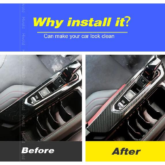 Car Center Console Gear Gear Armrest Box Frame Protect Cover For NEW Geely Coolray 2023-2024 Interior Modification Accessories