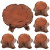 Amosfun Miniature Stump Table and Chair Miniature Model Chair Decorative Mini House Interior Garden Outdoor Resin Set, Figurine, Ornament,