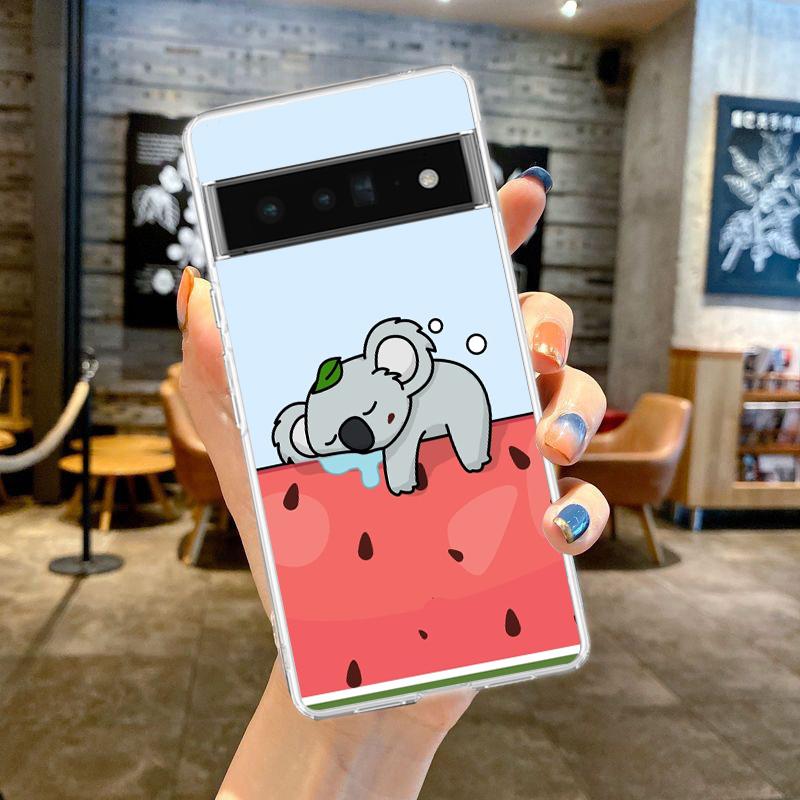 

Чехол для телефона Google Pixel 9 8 7 Pro 8A 7A 6A 6 Pro XL 5 4 5A 4A 3A 5G Мягкий прозрачный ТПУ Коала Pixel 7 Pro