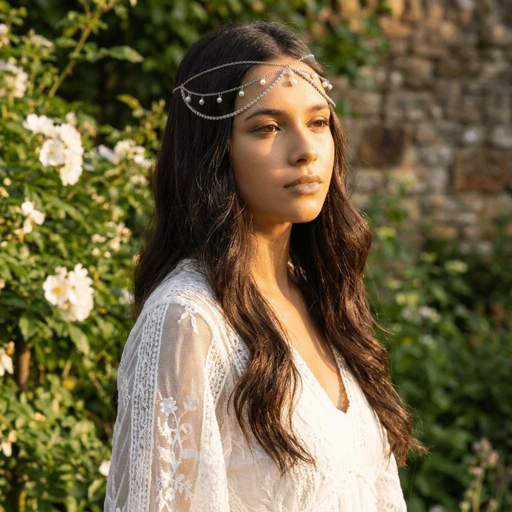 Long Tassels Bohemian Hair Chain Rhinestone Crystal Headband Ornament Women Girls