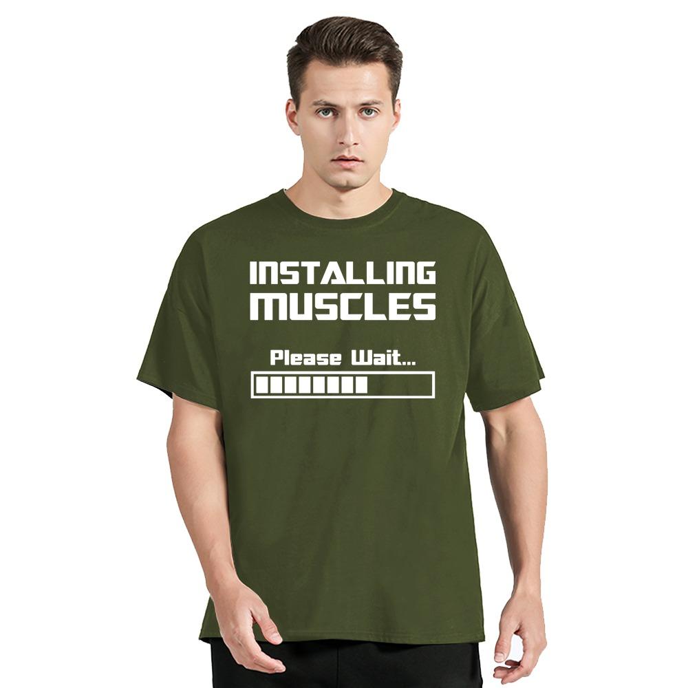 Summer T-shirt Please Wait For Loading. Funny Printed Tshirt Men Clothing Oversized T Shirt Fashion Casual Polyester O-neck Tops