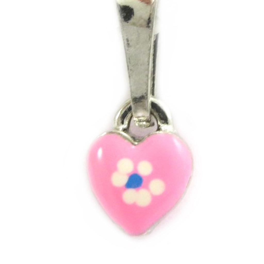 Suzette et Benjamin [G8668] - Pink 'Little Heart' Silver Pendant
