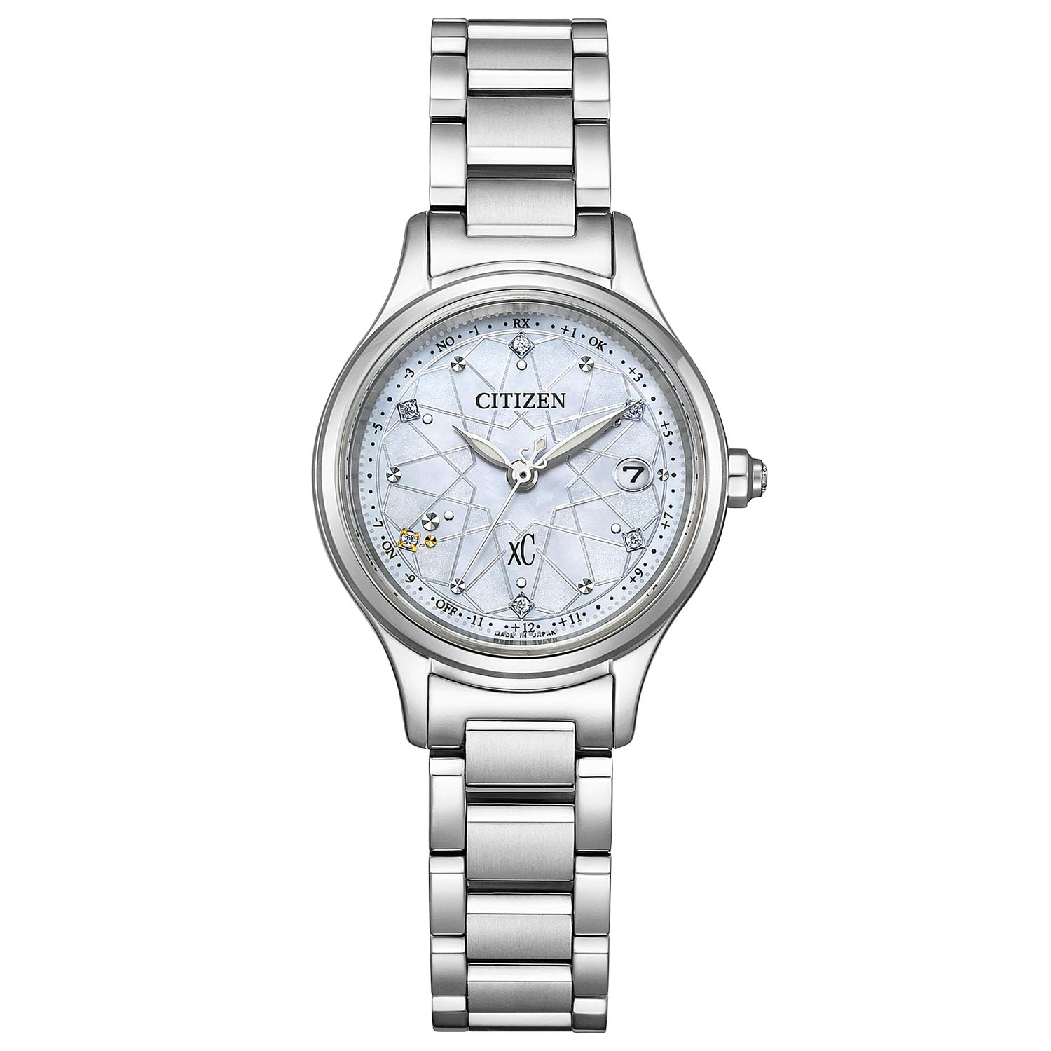 

Радіогодинник Cross Sea Waterproof Limited Model White Silver [Citizen] Light-powered Eco-Drive ES9490-87D Women