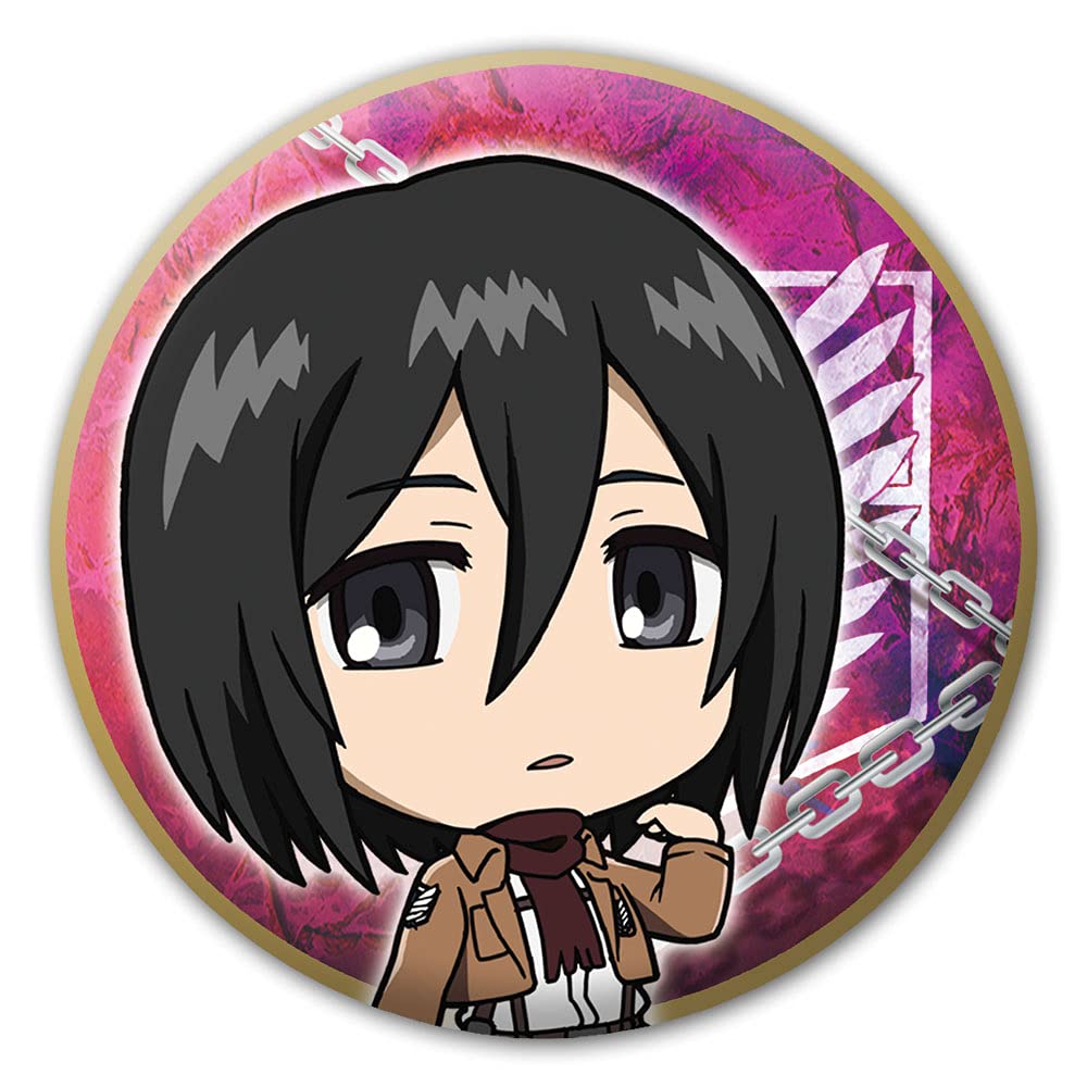 Attack on Titan Can Badge Mikasa