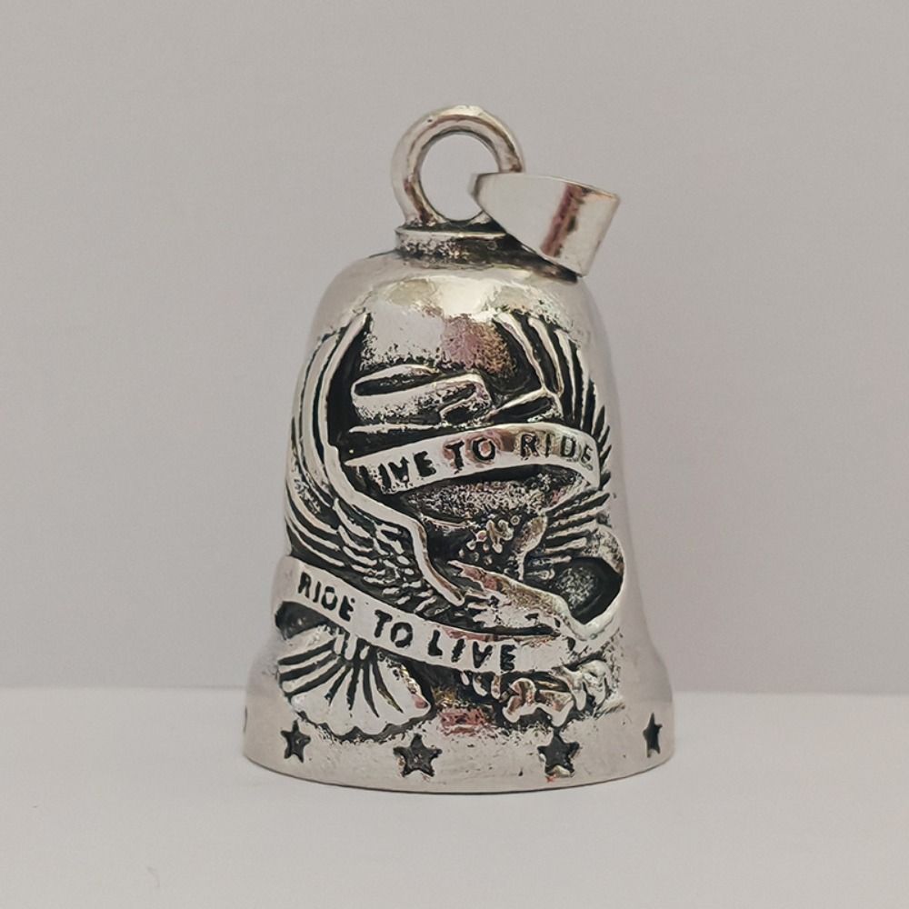 Small Size Motorcycle Guardian Bell Live to Ride Biker Good Luck Charm Evil Spirit Trap Bell  Men