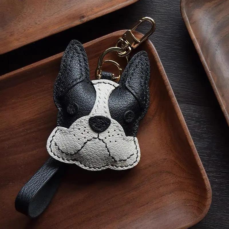 15 Styles Brand Latest Cowhide Bag Pendant & Accessories, Puppy Theme High Quality Key Chain Backpack Charms, Diy Bag Decor Gift