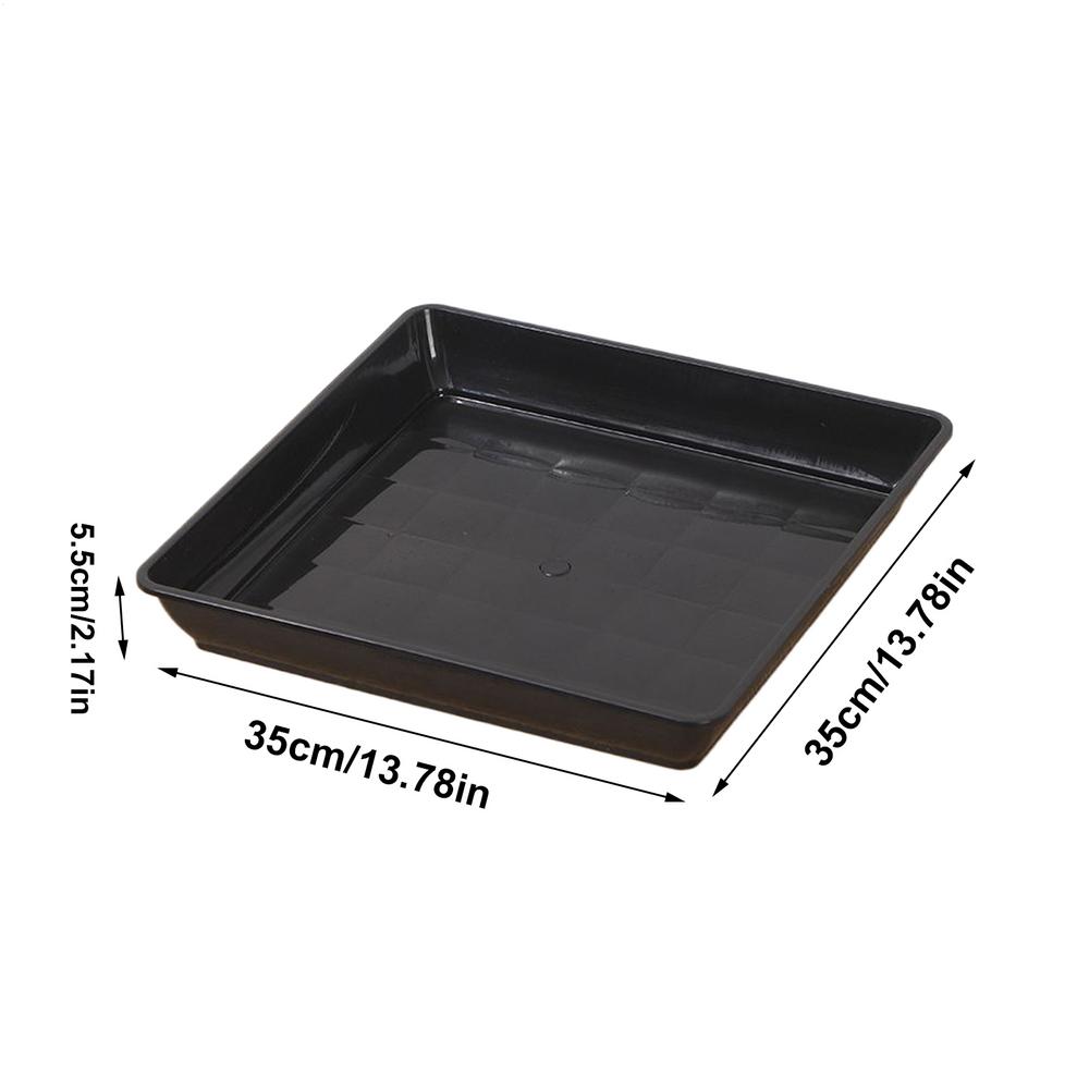 

2Pcs Square Flower Pot Trays Black Plastic Planter Saucer Garden Potted Water Drips Bonsai Plates Gardening Water Trays чёрный