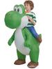 Yoshi Riding Inflatable Dinosaur Costume for Adults Kids Halloween Cosplay Blow Up Ride-On T-Rex Suit