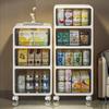 Extra-Height Thickened Living Room Drawer Snack Storage Cabinet Movable Multi-Function Toy Organizer Closet for Home
