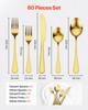 60-Piece Silverware Set Stainless Steel Cutlery Flatware Utensils for 12