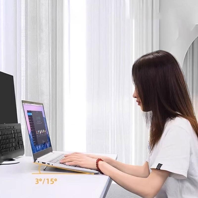 Foldable Portable Laptop Holder Bracket Aluminum Computer Stand For Home Office Desk Work Place