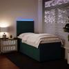 Box Spring Bed with Mattress Dark Green 80 X 200 Cm Velvet