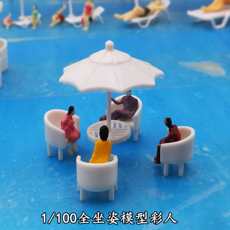 Set von ca. 100 Figuren für Diorama, Menschen, bemalt, für Eisenbahnbau, Bildungs-, DIY-Projekte, Sammlerfiguren, Figuren, Figuren,