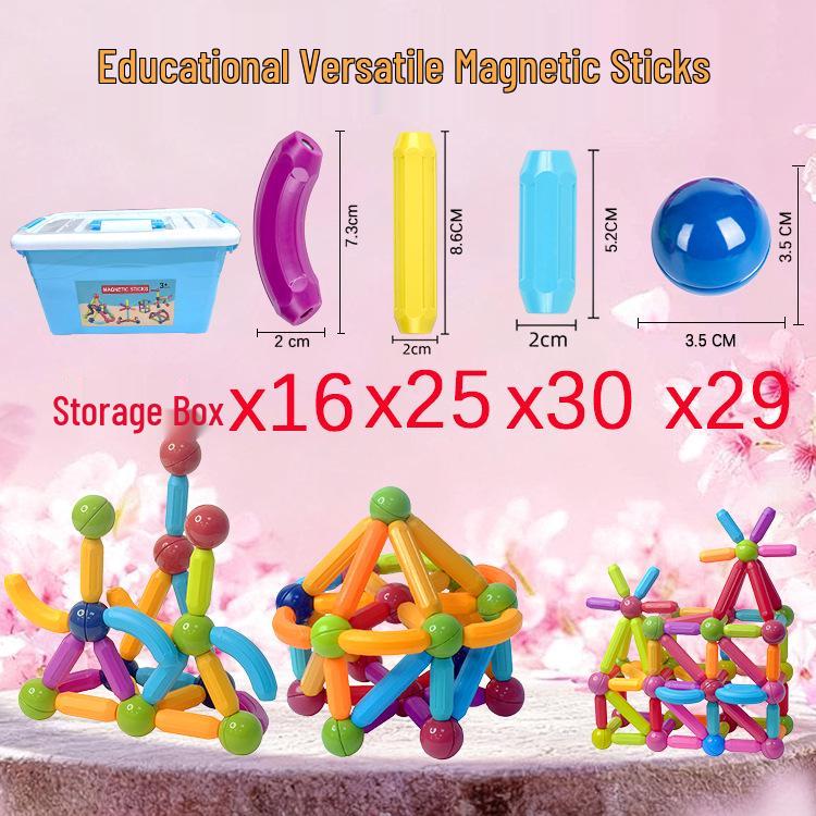 Magnetic Sticks Educational Toys: Large Particle Blocks for Early Childhood Learning and Assembly
