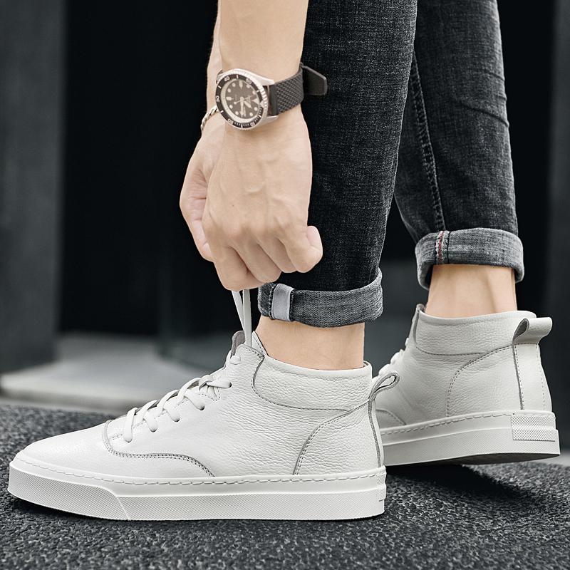 Новые мужские высокие кроссовки мужские люксовые брендовые удобные скейт-кеды мужские — фото 4