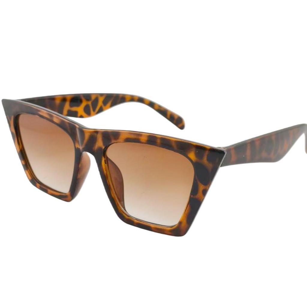 European & American Large Frame Cat Eye Sunglasses for Women – Transparent & Fashionable Sun Protection