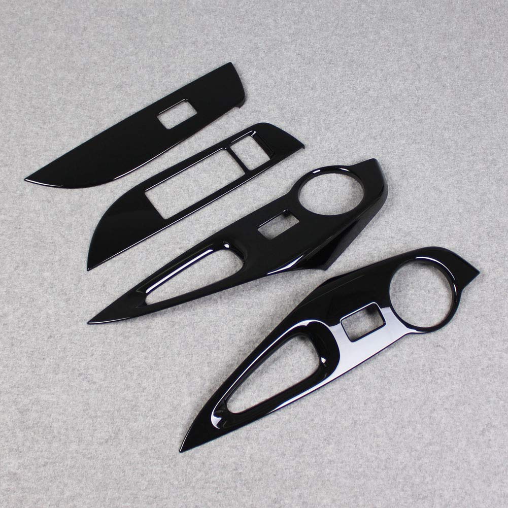 RUIQ Toyota Corolla Sport 210 Series and Interior Door Window Button Switch Panel Covers and Garnishes (2018 later) (Piano Black)