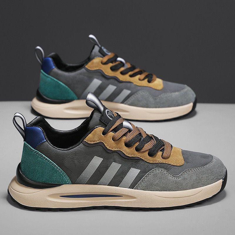 

2025 Черные модные кроссовки на толстой подошве Black Warrior - Дышащий уличный стиль 42 королевский синий