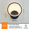 A84E-Wall Light Modern LED Wall Lamp Nordic Home Decor Wall Sconce Fixture Minimalist Illumination For Balcony Bedroom Black