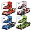 11 typů Speed Champions Auto Hypercar Stavební bloky MOC Stavební kostky Slavné sportovní vozidlo Hračky Dárek pro děti