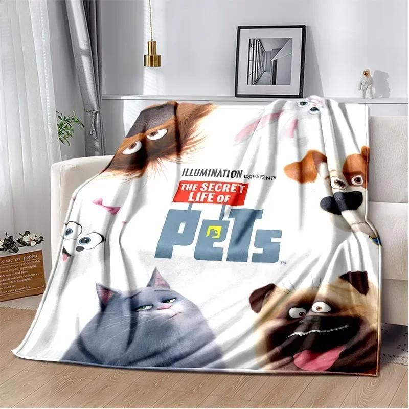 Coperta in flanella 3D cartone animato anime T-Vita da animali domestici T- The Secret Life of Pets coperta per divano letto soggiorno camera da letto regalo per adulti bambini coperta da auto