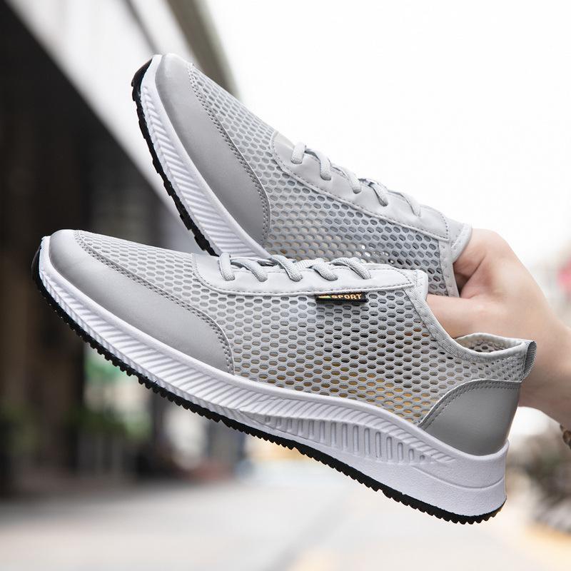 Men's shoes breathable hollow mesh shoes casual shoes trendy versatile sports running shoes