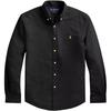 Polo Ss23 Solid Color Logo Embroidered Long Sleeve Shirt Men Shirts Black 710767828-001