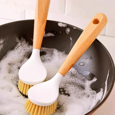 Topfbürste, Küchenspezifisch, Langstielbürste, Topfwaschbürste, Topfbürste, mit Löchern, Entkalken von Ölflecken, Nicht beschädigender Topf, Geschirrspülbürste