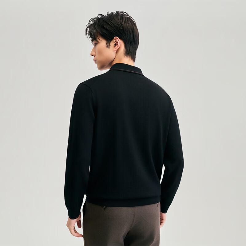 Baoxiniao Men's Polo Collar Washable Wool Sweater