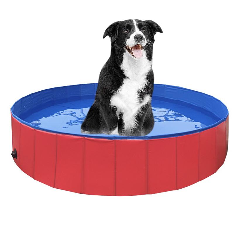 

Складной бассейн для собак, складной бассейн для собак, портативный детский бассейн, бассейн для домашних животных, детский бассейн для собак, ванна для собак, кошек и детей 60x20cm красный