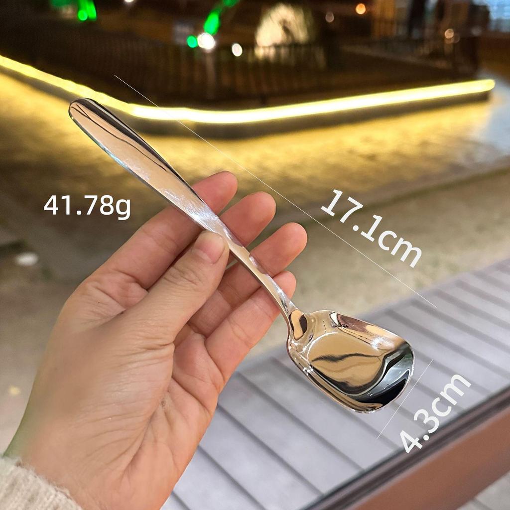 Korean Long Handle Stainless Steel Dinner Spoon