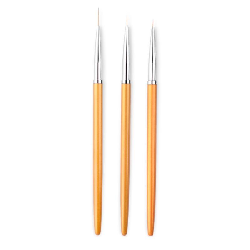 3 Pcs/Set Nails Art Brushes Nails Art Liner Brushes Set Nail Dotting Drawing Tool Practical Nails Brush for Salons 1
