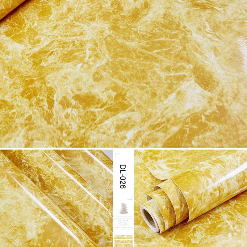 PVC Self-Adhesive Marble Wallpaper Kitchen Tile Stove Waterproof Oilproof Stickers Furniture Desktop Countertop Protective Film