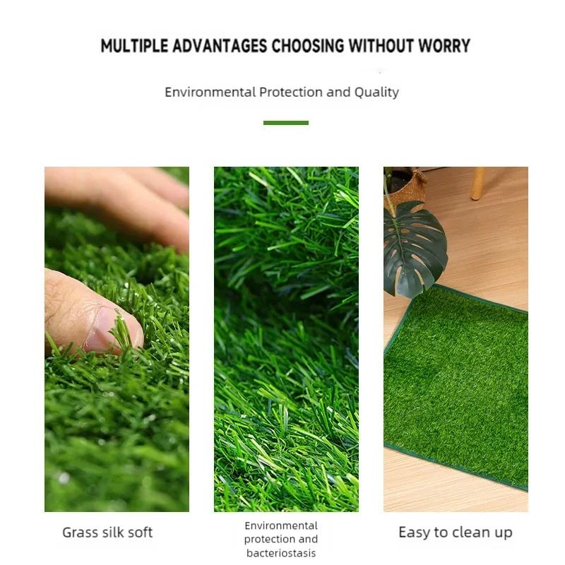 Artificial Grass Dog Potty Pad Reusable Washable Odor Resistant Drainage Turf Mat Dog Housebreaking Training Toilet For Indoor