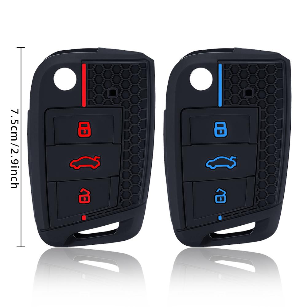 For VW Golf 7 GTI POLO T-Cross Touran Tiguan Skoda Octavia Rapid Kodiaq Fabia Seat Ibiza Leon Car Key Case Cover Remote Fob